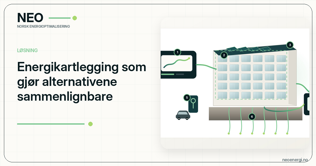Fagillustrasjon av energistyring og fleksibilitet i bygg